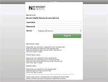 Tablet Screenshot of online.novanthealth.org