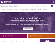Tablet Screenshot of novanthealth.org